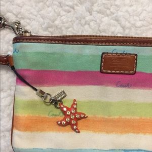 Coach wristlet + RARE Coach starfish charm